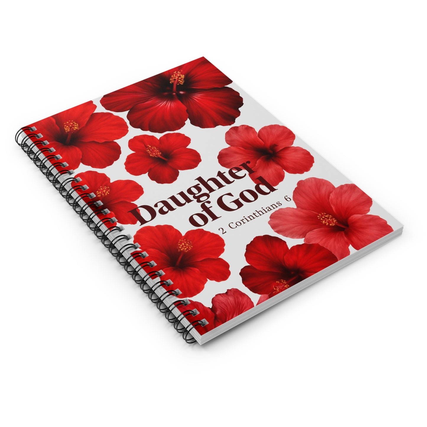 Floral Inspirational Spiral Notebook - Perfect for Note-Taking, Journaling, Gifts, and Bible Study, Daughter of God Verse
