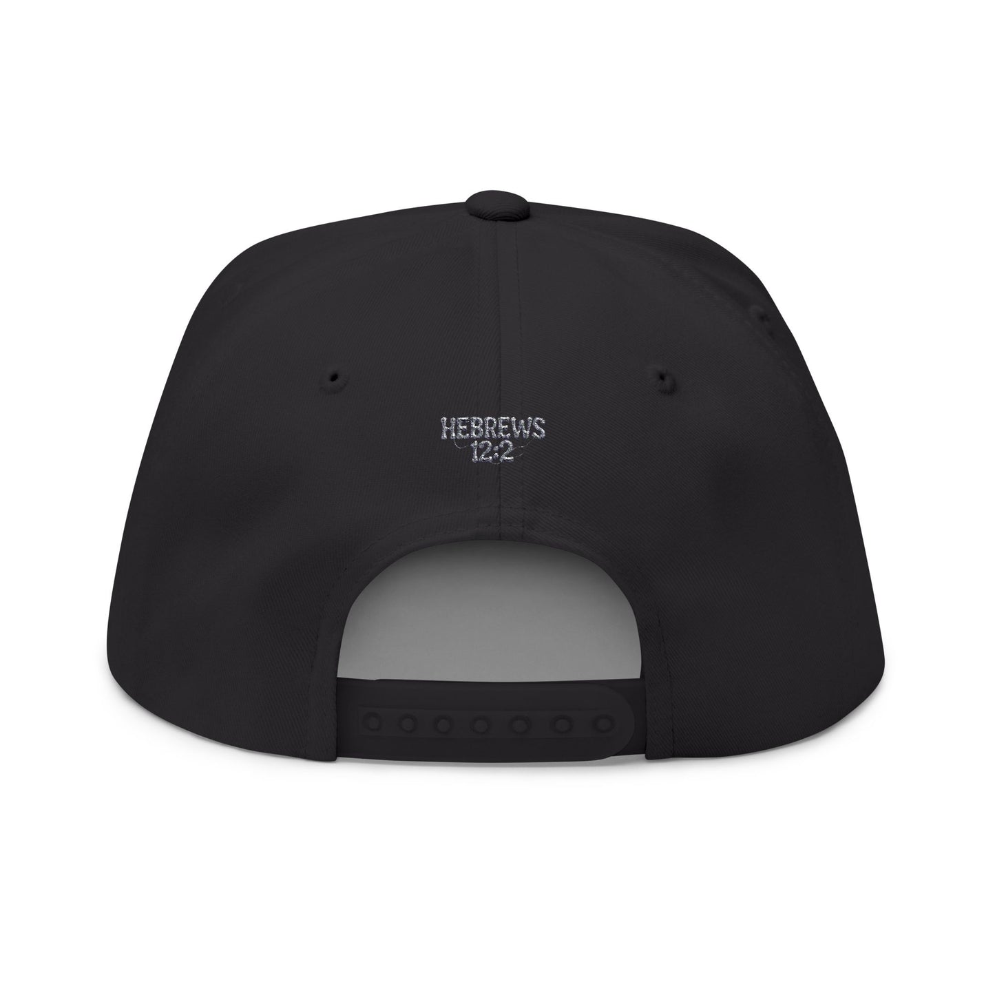 Inspirational Flat Bill Cap - Eyes on Jesus, Christian Headwear, Faith-Based Gift, Religious Apparel, Custom Embroidery Cap