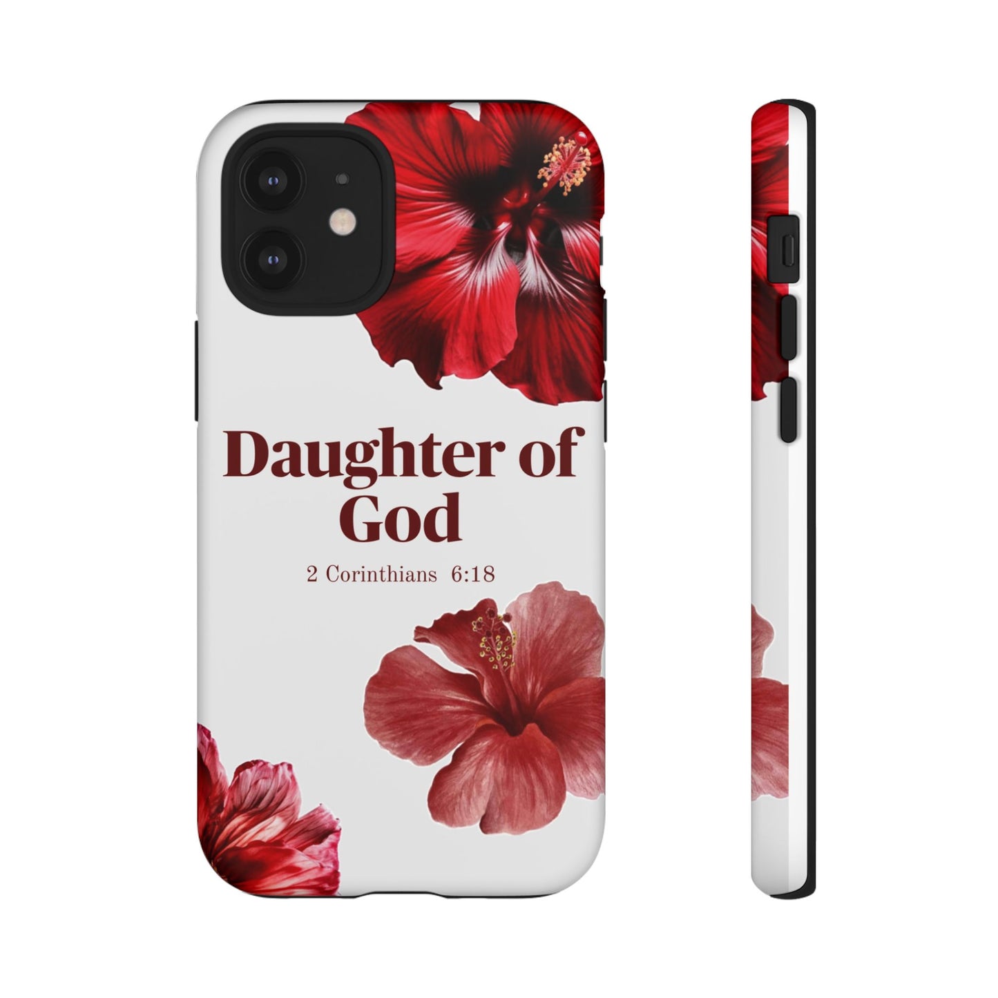 Floral Phone Case for Christian Women | Daughter of God Design | Bible Verse | Gift for Friend, Encouragement, Faith, Inspirational