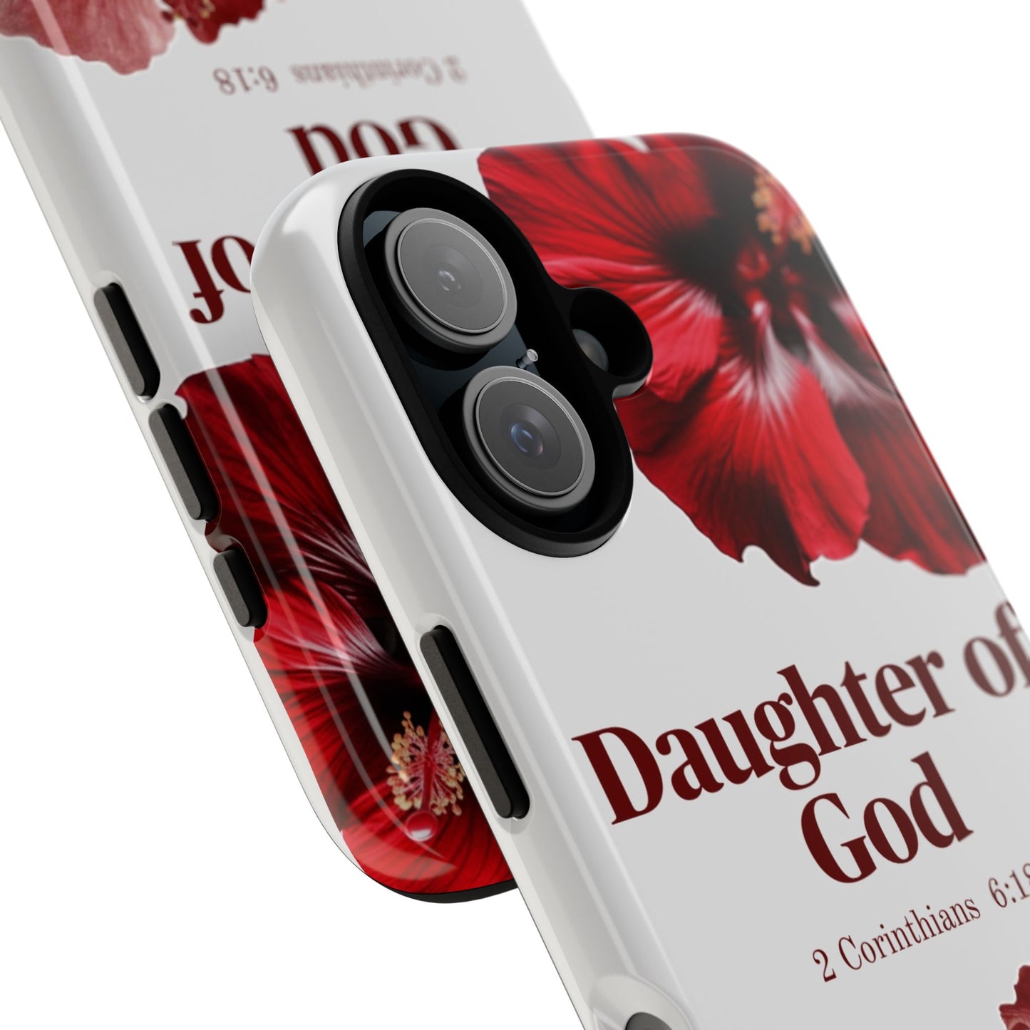 Floral Phone Case for Christian Women | Daughter of God Design | Bible Verse | Gift for Friend, Encouragement, Faith, Inspirational