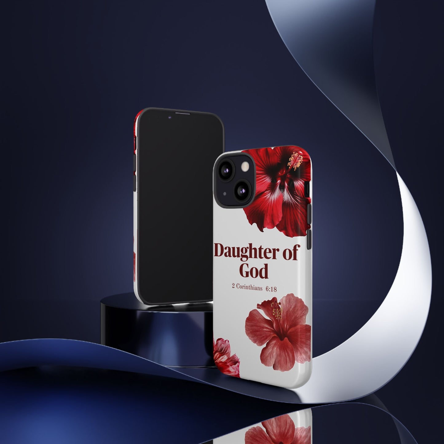 Floral Phone Case for Christian Women | Daughter of God Design | Bible Verse | Gift for Friend, Encouragement, Faith, Inspirational