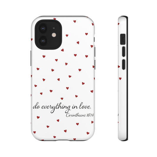 Phone Case with Heart Design, Inspirational Gift, Valentine's Day, Faith-Based Accessories, Everyday Use