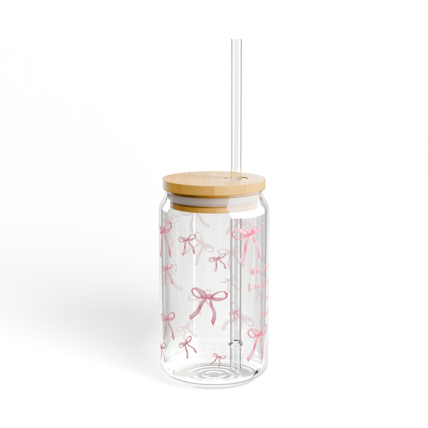 Sipper Glass, Girly. Christian, Pink