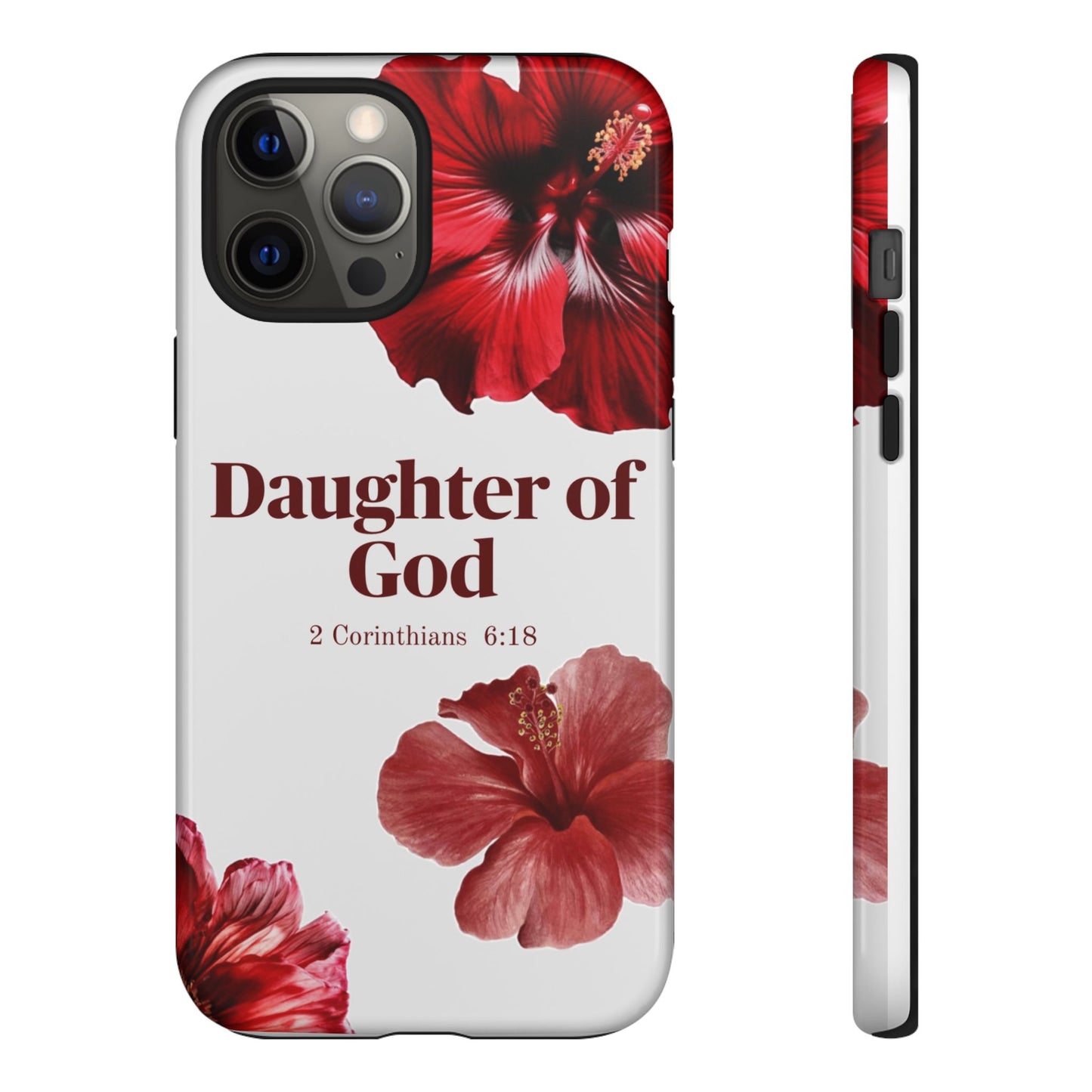 Floral Phone Case for Christian Women | Daughter of God Design | Bible Verse | Gift for Friend, Encouragement, Faith, Inspirational