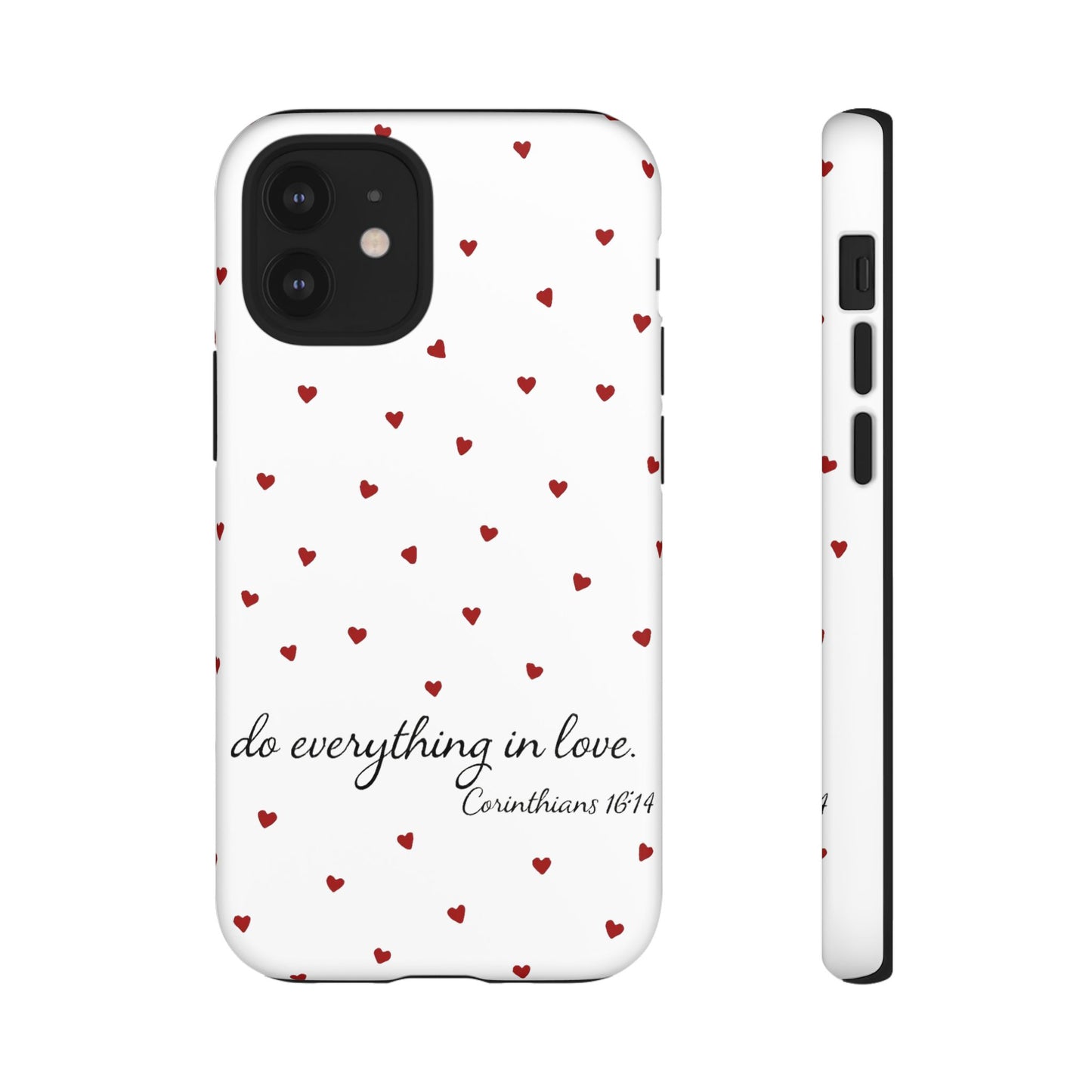 Phone Case with Heart Design, Inspirational Gift, Valentine's Day, Faith-Based Accessories, Everyday Use