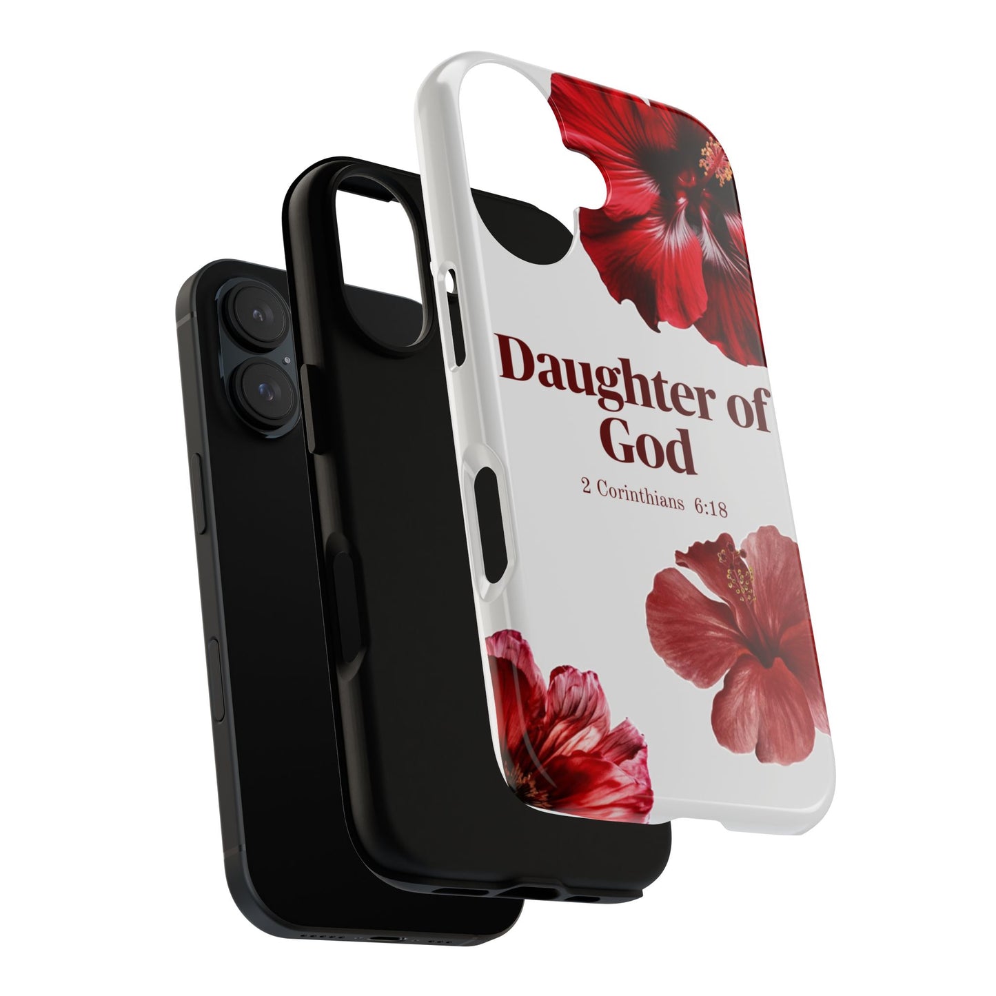 Floral Phone Case for Christian Women | Daughter of God Design | Bible Verse | Gift for Friend, Encouragement, Faith, Inspirational