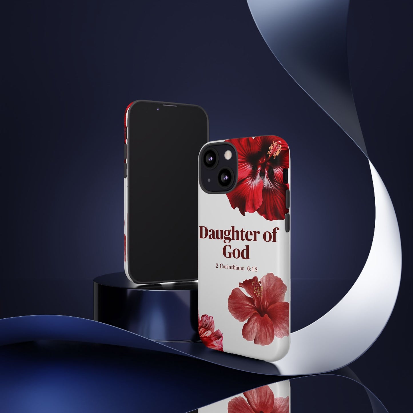 Floral Phone Case for Christian Women | Daughter of God Design | Bible Verse | Gift for Friend, Encouragement, Faith, Inspirational