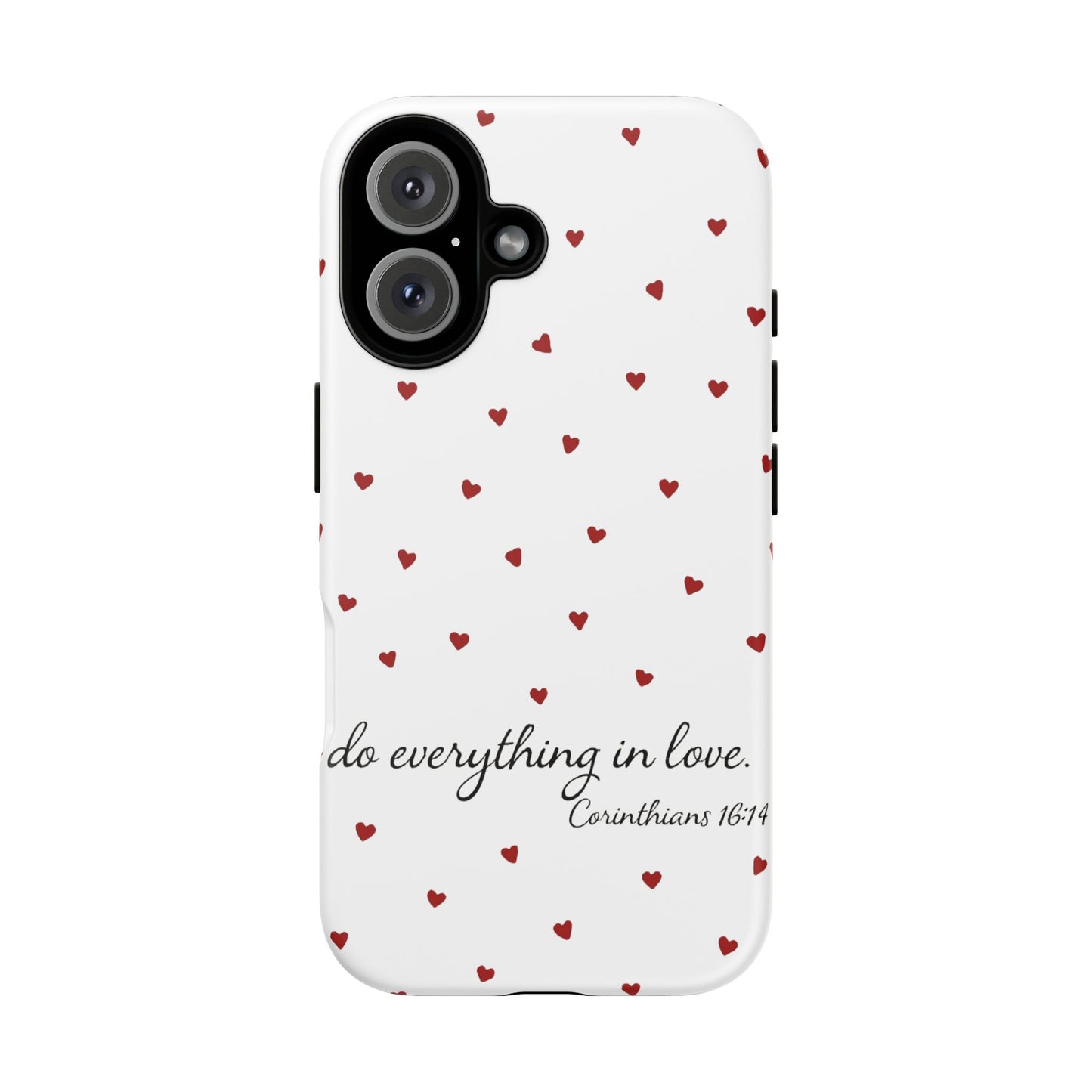 Phone Case with Heart Design, Inspirational Gift, Valentine's Day, Faith-Based Accessories, Everyday Use