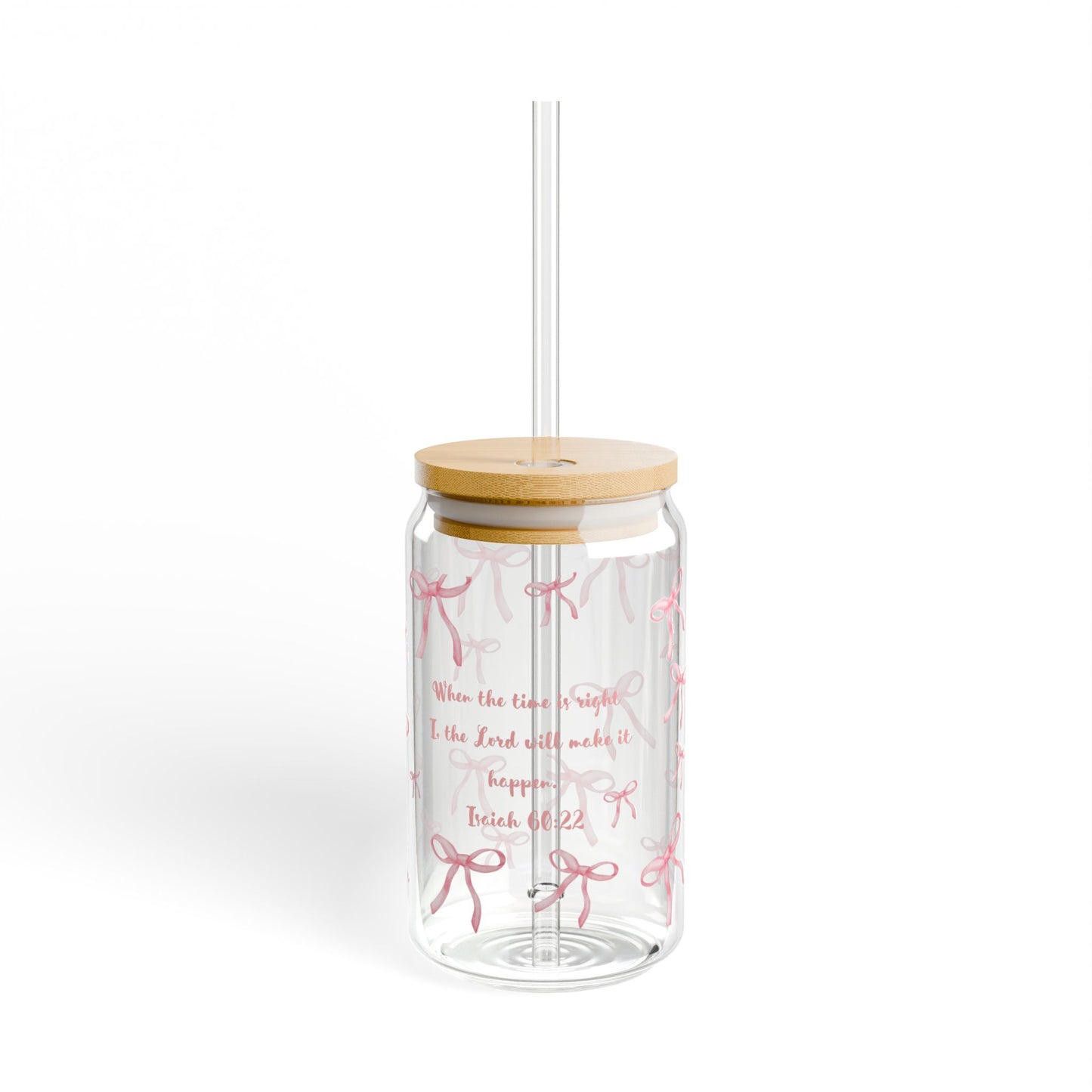 Sipper Glass, Girly. Christian, Pink