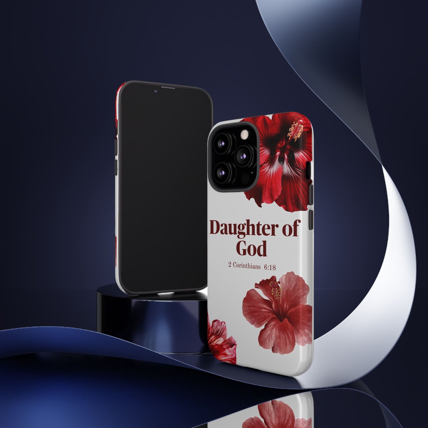 Floral Phone Case for Christian Women | Daughter of God Design | Bible Verse | Gift for Friend, Encouragement, Faith, Inspirational