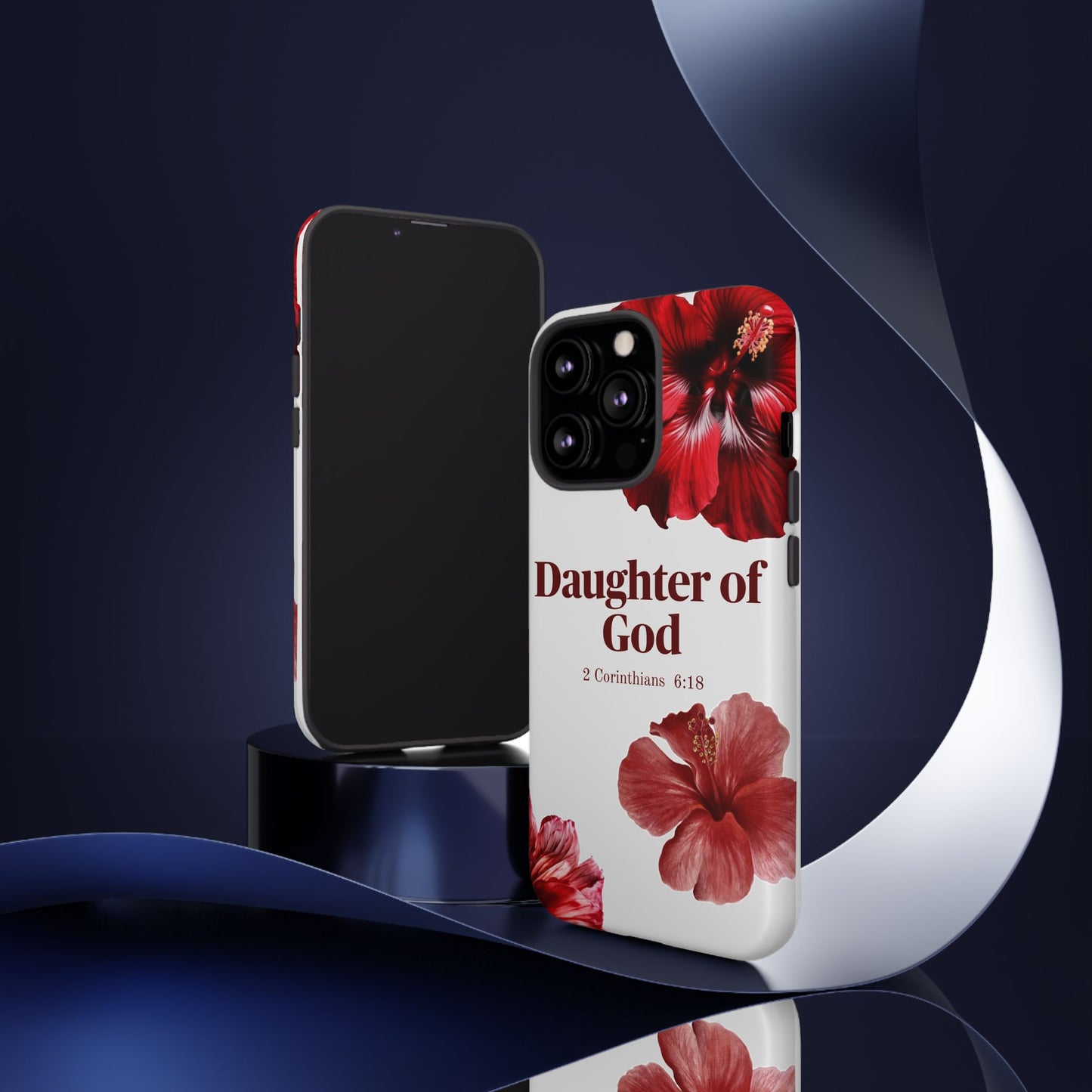 Floral Phone Case for Christian Women | Daughter of God Design | Bible Verse | Gift for Friend, Encouragement, Faith, Inspirational