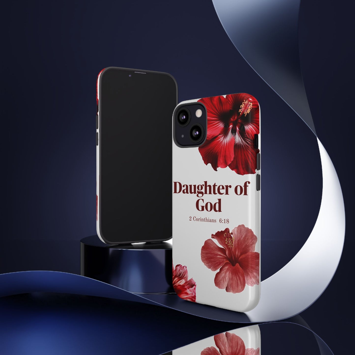 Floral Phone Case for Christian Women | Daughter of God Design | Bible Verse | Gift for Friend, Encouragement, Faith, Inspirational