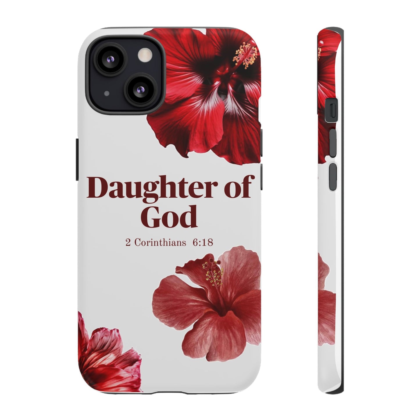 Floral Phone Case for Christian Women | Daughter of God Design | Bible Verse | Gift for Friend, Encouragement, Faith, Inspirational