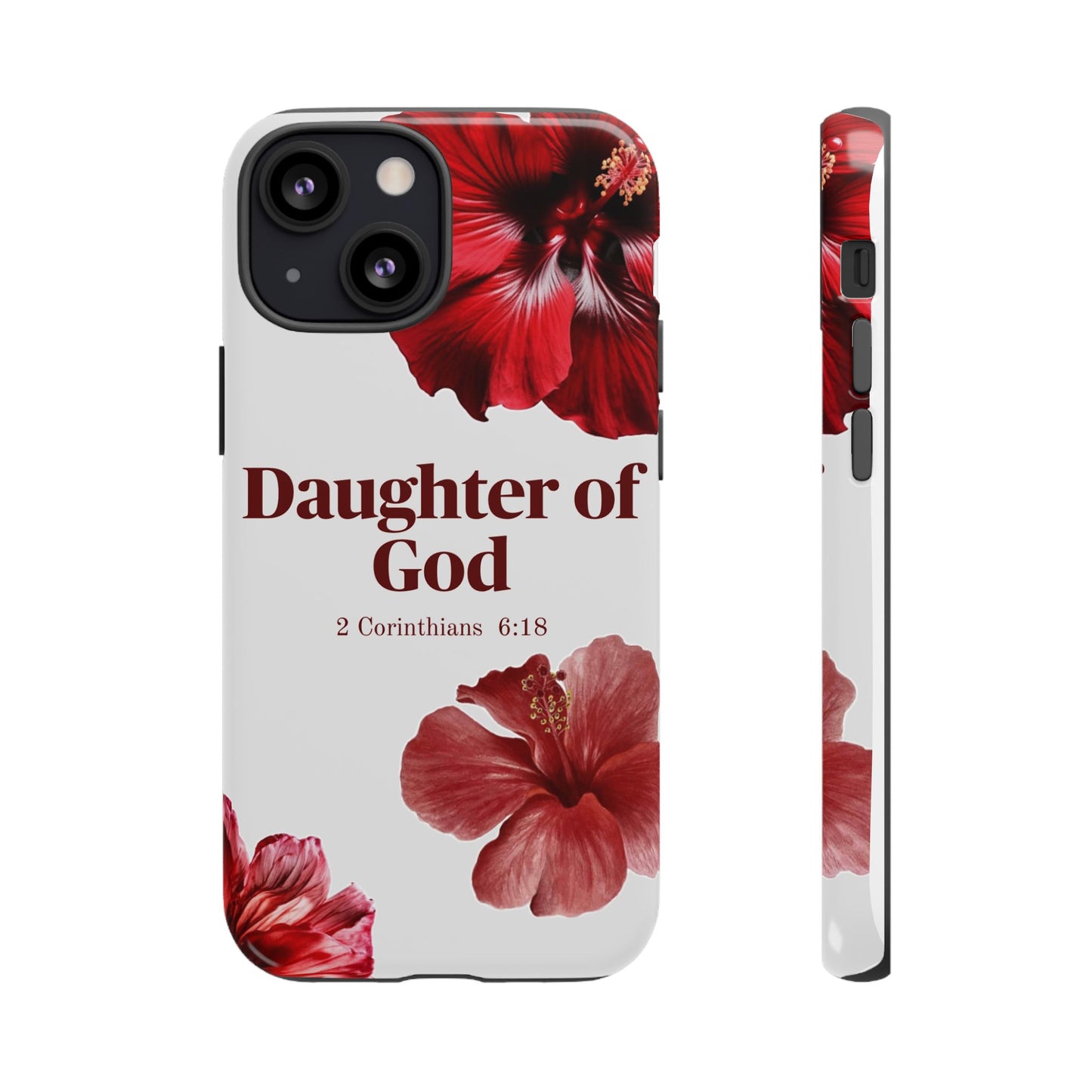 Floral Phone Case for Christian Women | Daughter of God Design | Bible Verse | Gift for Friend, Encouragement, Faith, Inspirational