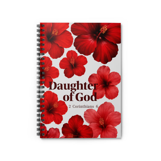 Floral Inspirational Spiral Notebook - Perfect for Note-Taking, Journaling, Gifts, and Bible Study, Daughter of God Verse