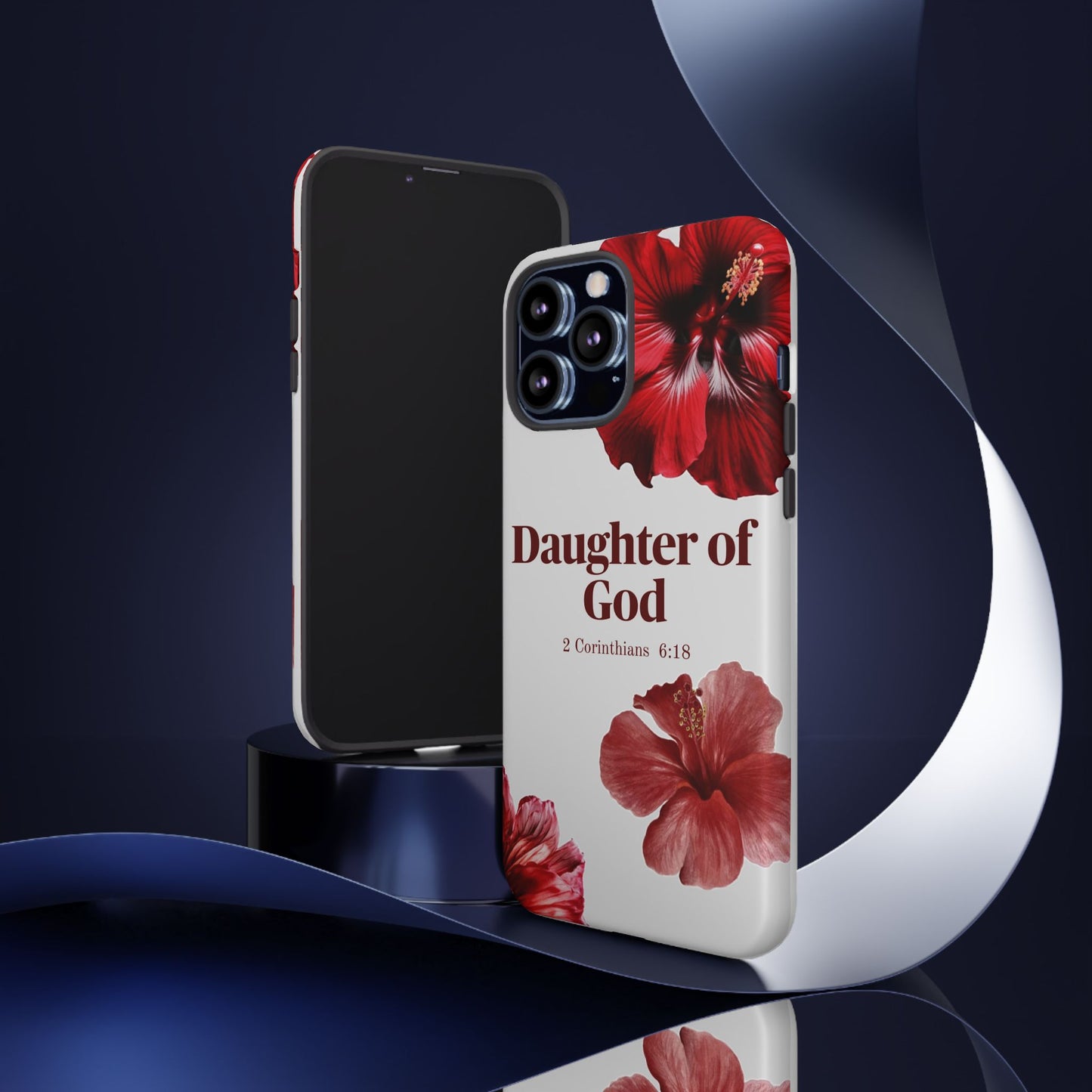 Floral Phone Case for Christian Women | Daughter of God Design | Bible Verse | Gift for Friend, Encouragement, Faith, Inspirational
