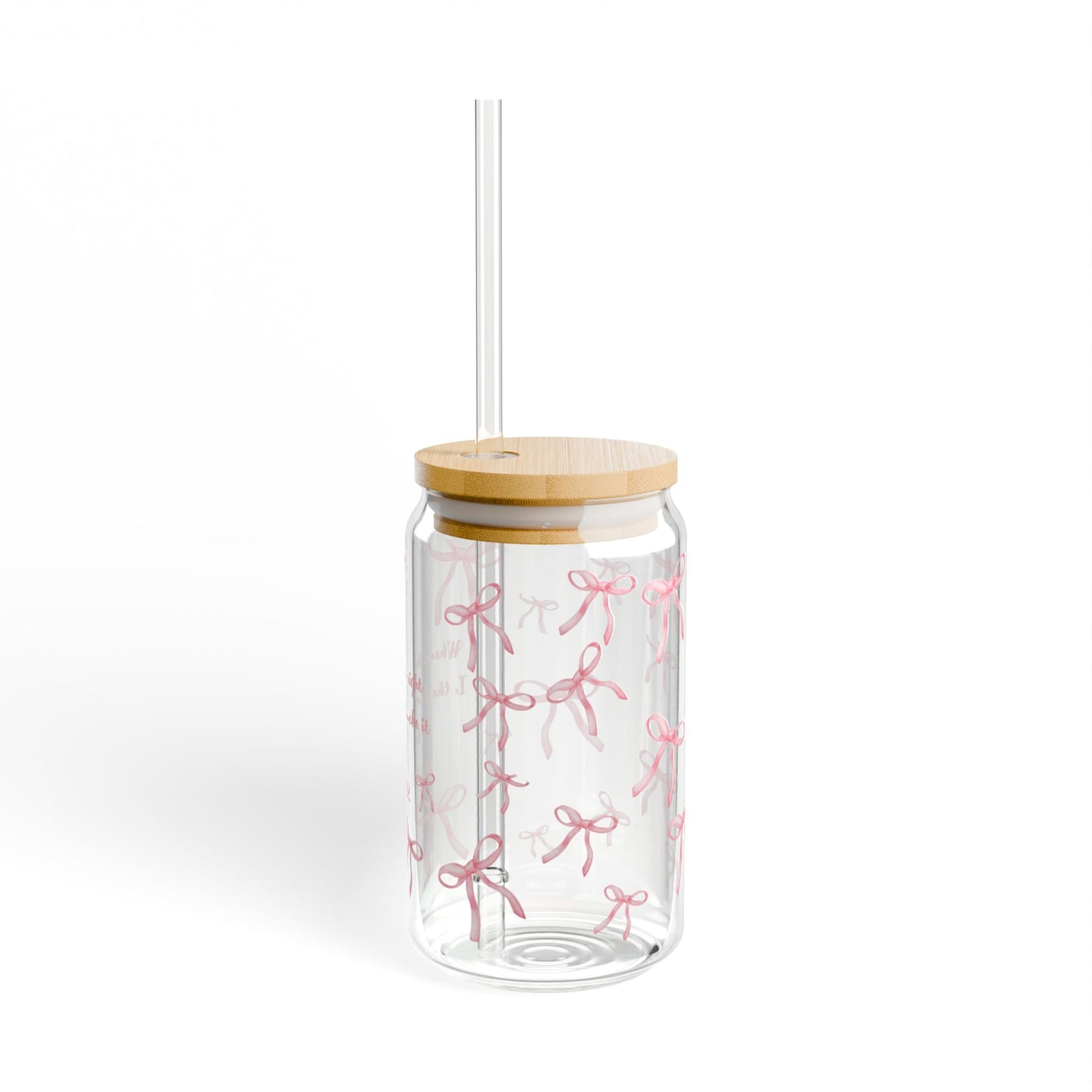 Sipper Glass, Girly. Christian, Pink