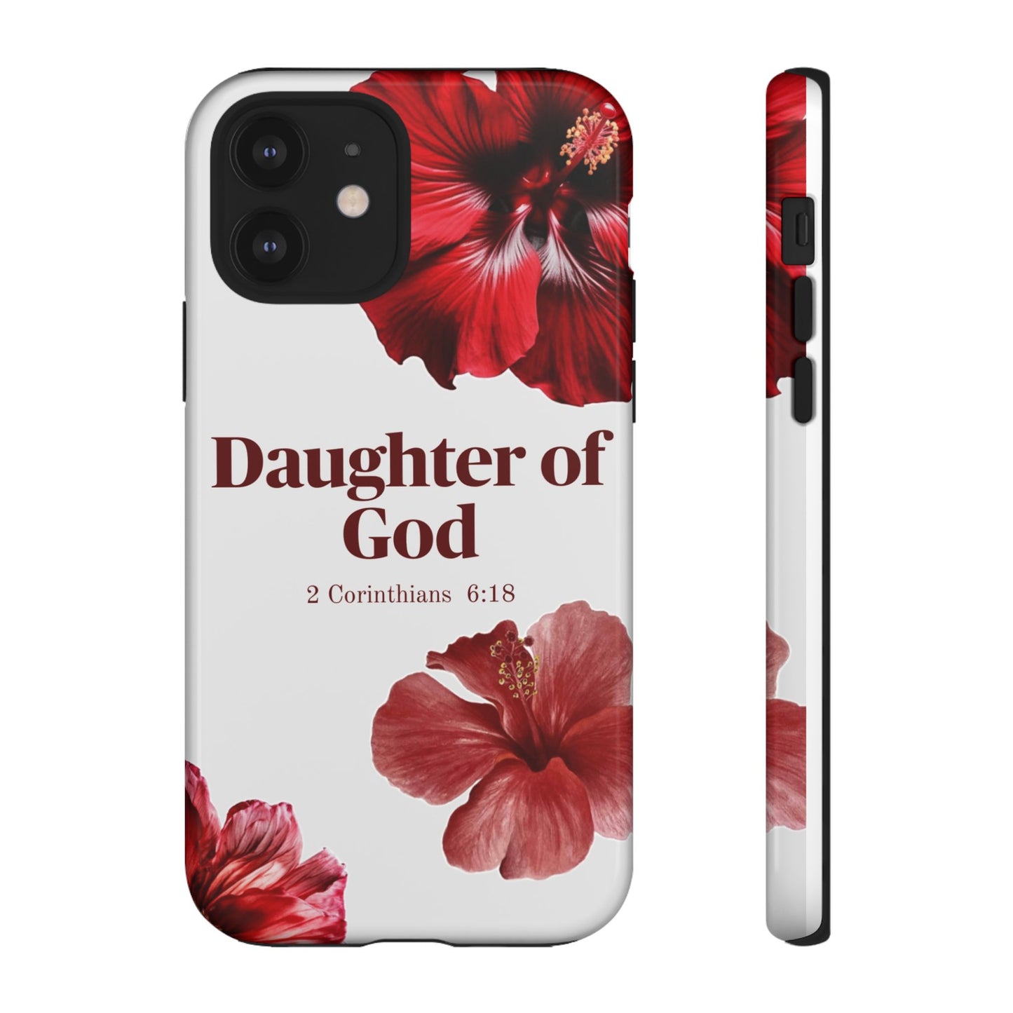 Floral Phone Case for Christian Women | Daughter of God Design | Bible Verse | Gift for Friend, Encouragement, Faith, Inspirational